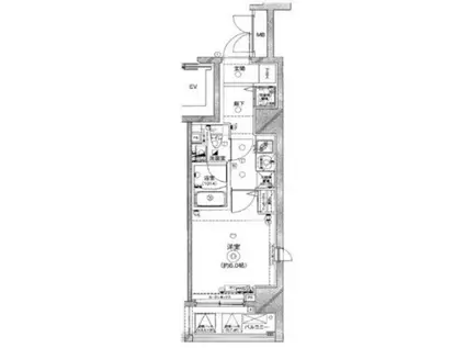 レア横濱ポートサイド(1K/3階)の間取り写真