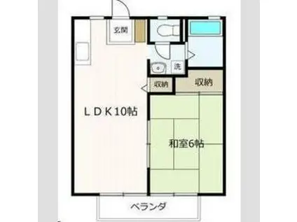 PANAHEIGHTS MORI A棟(1LDK/1階)の間取り写真