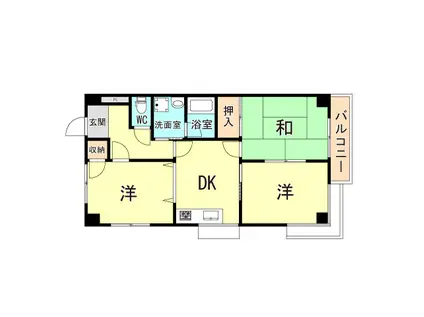 第2トキワハイツ(3DK/3階)の間取り写真