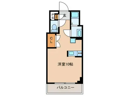 カーサフジタ(ワンルーム/2階)の間取り写真