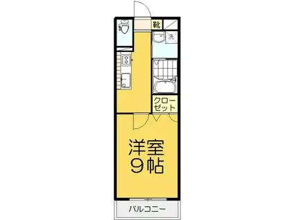 SUNGARDEN(1K/3階)の間取り写真