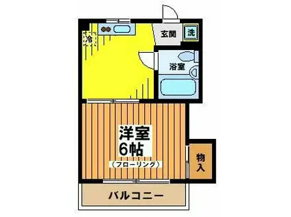 ヘリオス相互378方南町パートII(1K/2階)の間取り写真