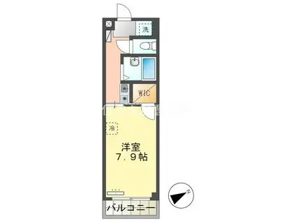 プラトー原(1K/2階)の間取り写真