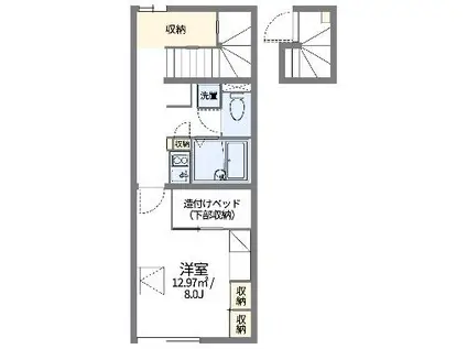 レオパレス風紋(1K/2階)の間取り写真