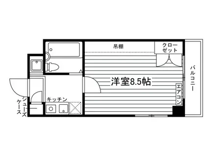 ラ・シェネガ(1K/5階)の間取り写真