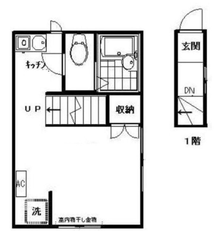 COOPERATOR東池袋(1K/2階)の間取り写真