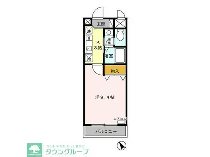 イマヴリューマンション(1K/1階)の間取り写真