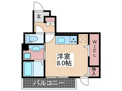 アゼリア(ワンルーム/2階)の間取り写真