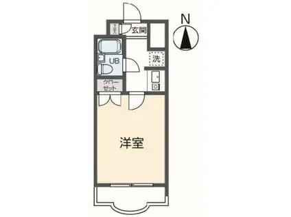 木下ダイヤモンドパレス(1K/5階)の間取り写真