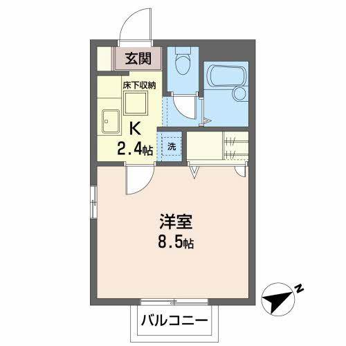 CREATE(1K/1階)の間取り写真