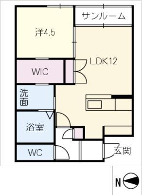 LA MAISON KAWASAKI(1LDK/2階)の間取り写真