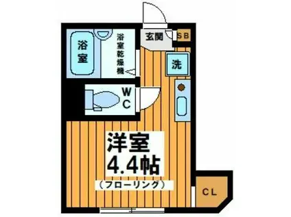 DIOR下北沢(ワンルーム/2階)の間取り写真