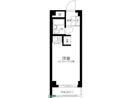 ライオンズマンション太子堂第2(ワンルーム/2階)の間取り写真
