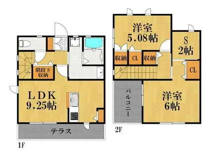 SOLEIL TERRACE(2SLDK/1階)の間取り写真
