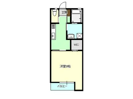 GRACIAS(1K/2階)の間取り写真