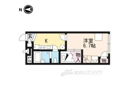 レオパレス石塚(1K/1階)の間取り写真