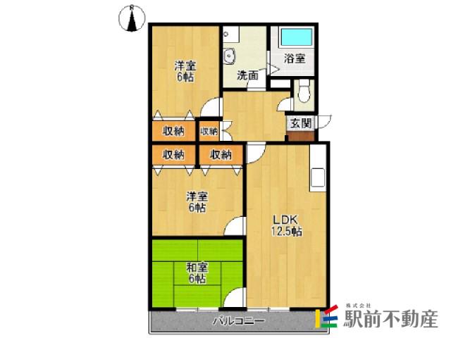 ウエスティン21B(3LDK/4階)の間取り写真