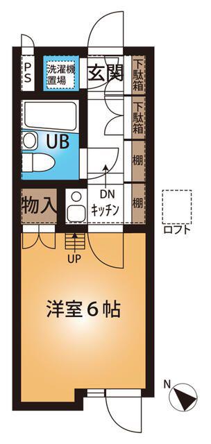 シティアビタ吉野町(1K/1階)の間取り写真