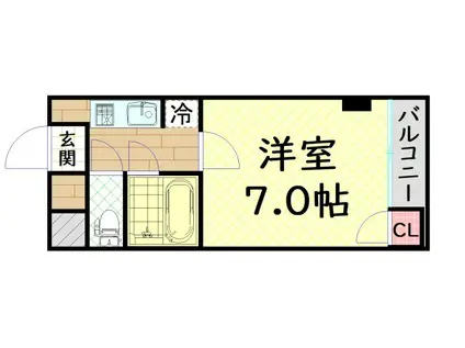 パッション難波南(1K/3階)の間取り写真