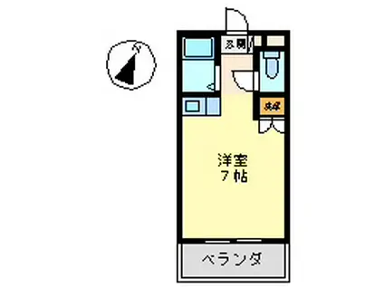 ヴィータ六番町(ワンルーム/2階)の間取り写真