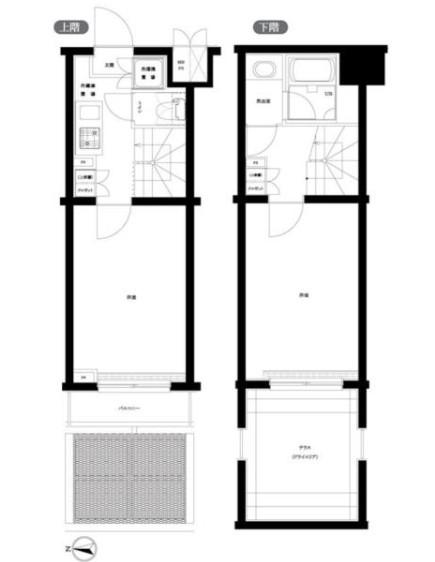 ルーブル早稲田六番館(2K/1階)の間取り写真