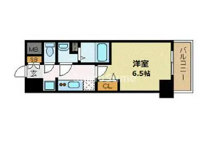 プレサンス神戸キュリオ(1K/7階)の間取り写真