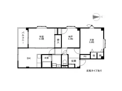フォルム裾花(2SDK/1階)の間取り写真