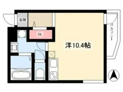 SUCCESSVI(ワンルーム/2階)の間取り写真