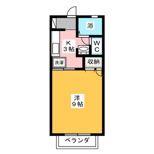 ソレイユ寿香(1K/2階)の間取り写真