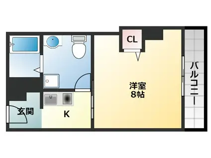 やまぐちビル(1K/3階)の間取り写真