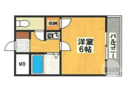 リヴィエール弐番館(1K/3階)の間取り写真