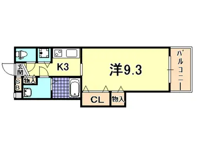 メトロポリタン(1K/1階)の間取り写真