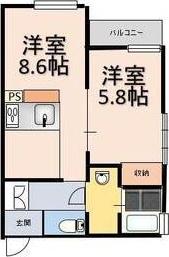 GLICINA南巽VIENT(1LDK/3階)の間取り写真