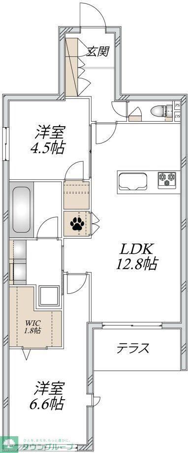 LS PLUS 豊玉中(2LDK/1階)の間取り写真