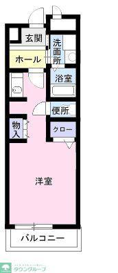 プレアリー リブ(ワンルーム/1階)の間取り写真