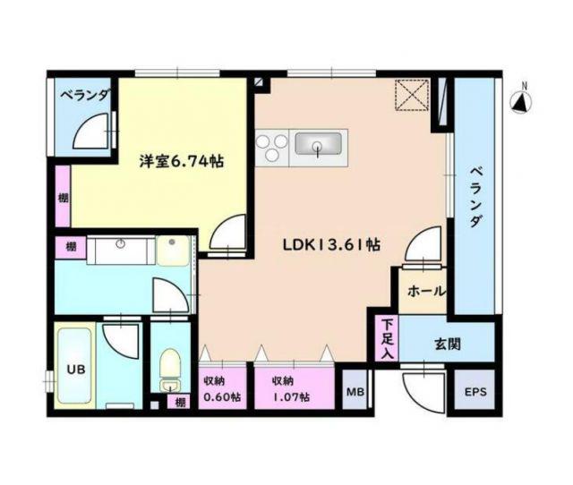 GRAND ETE(1LDK/1階)の間取り写真