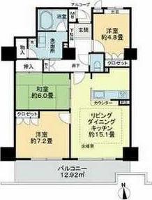 岐阜シティタワー43(3LDK/19階)の間取り写真