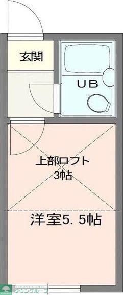 ガーデンハイツ金沢A棟(1K/2階)の間取り写真