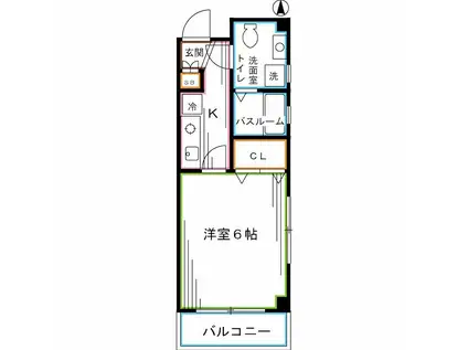 LIU BLD(1K/2階)の間取り写真