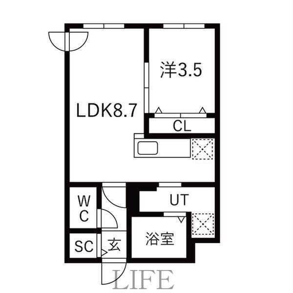 ESTALION SOEN(1LDK/3階)の間取り写真