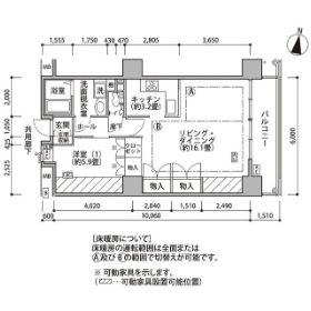 東雲キャナルコートコウダン18号棟(1LDK/8階)の間取り写真