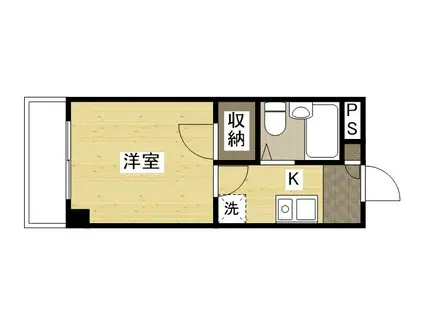 リバティ丸之内(1K/4階)の間取り写真