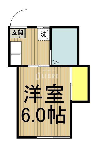 ハイムホシヤ(ワンルーム/2階)の間取り写真