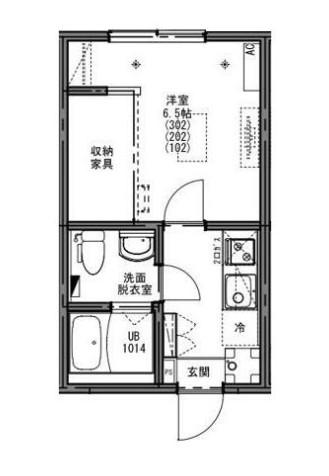 KEIAI RESIDENCE 新秋津II(1K/1階)の間取り写真
