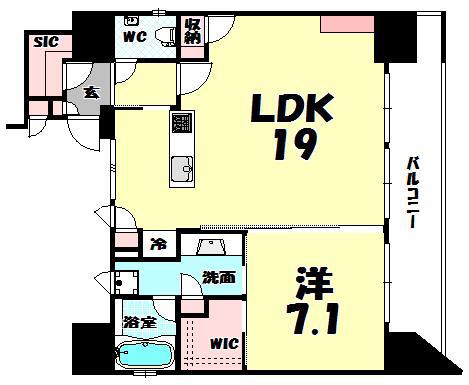 VALTHAUS(1LDK/5階)の間取り写真
