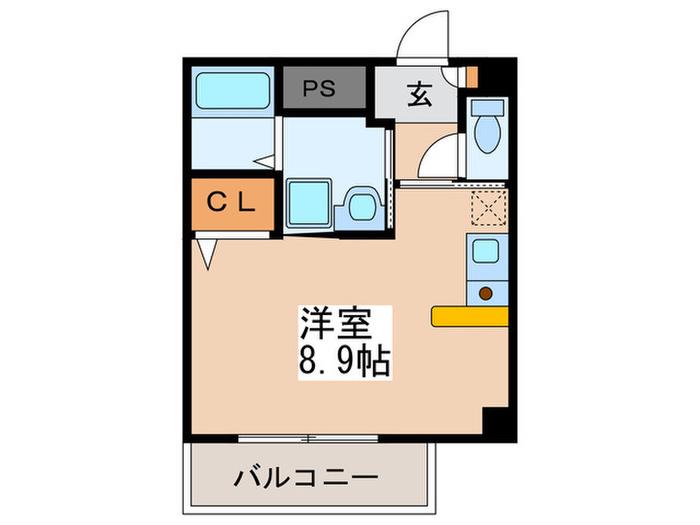 ラシーヌ天王寺(ワンルーム/8階)の間取り写真