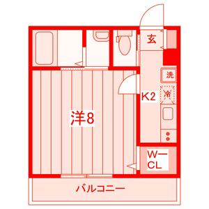 VILLEGE磯子I(1K/2階)の間取り写真