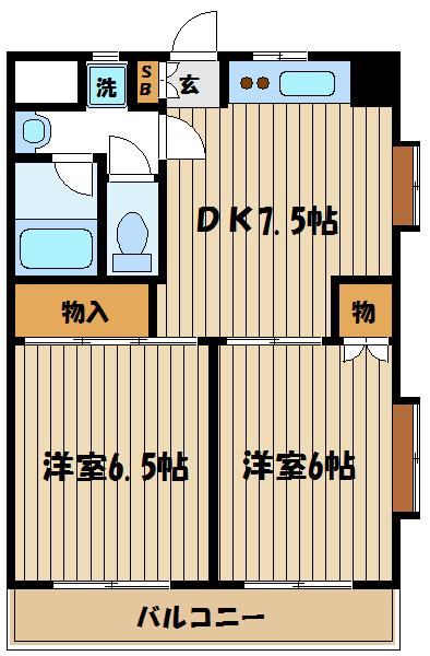 第2コーポレイトハウスセンチュリー(2DK/1階)の間取り写真