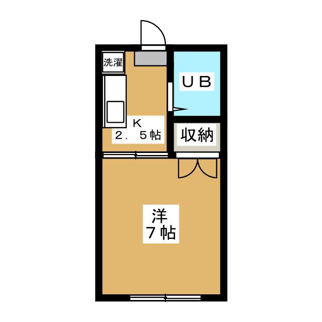 サンコーポ(1K/1階)の間取り写真