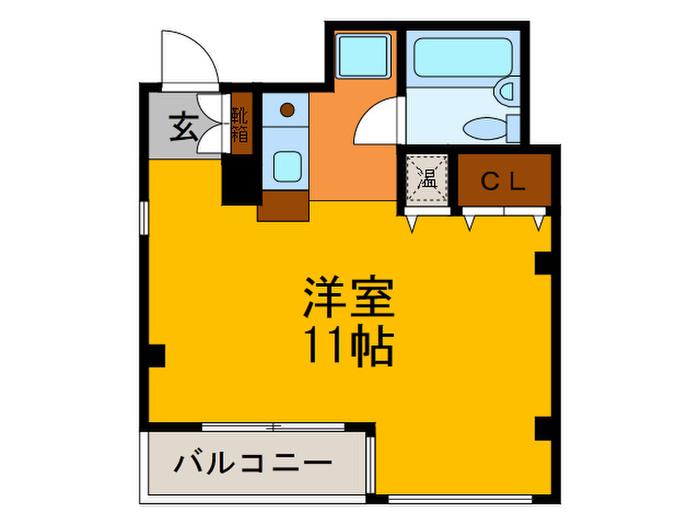 ピアパレス谷町(ワンルーム/4階)の間取り写真